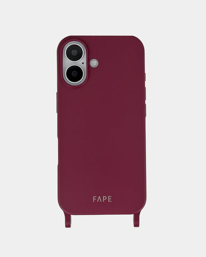 Handyhülle mit festen Ösen - burgundy