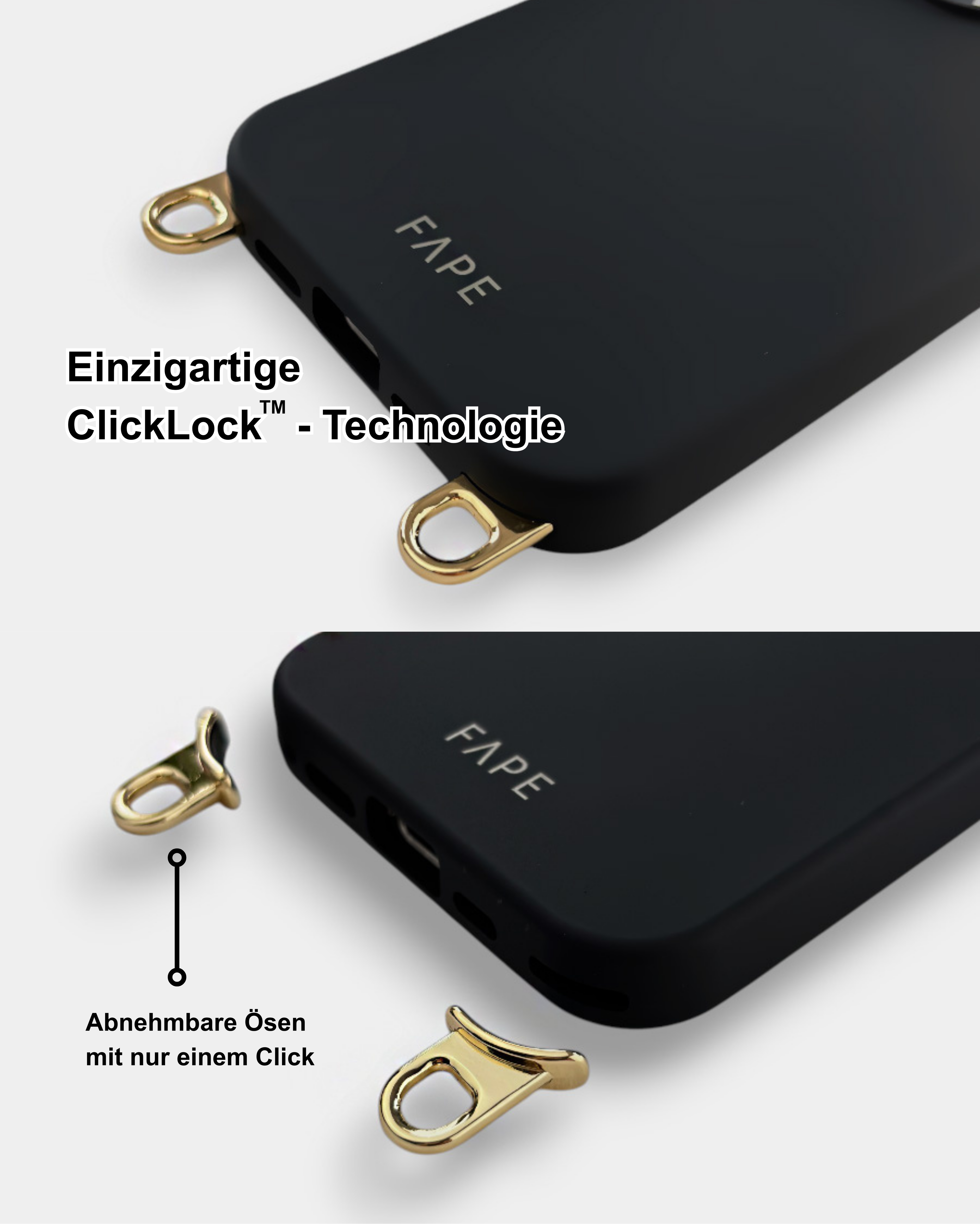 ClickLock™ Case golden details CLOUDY CREME