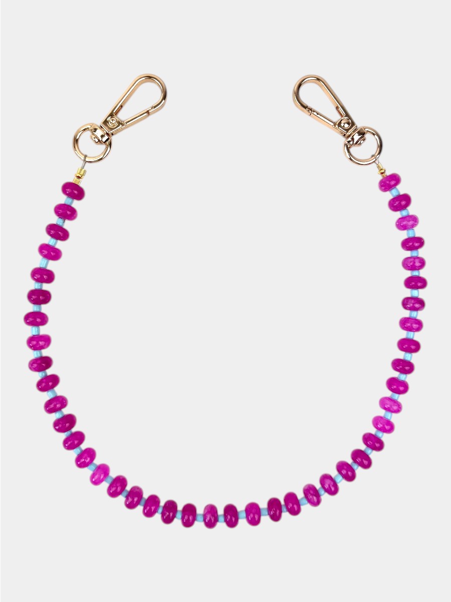 Perlen Handykette - Berry Glow