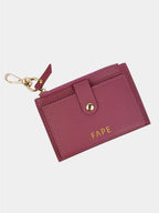 Clip Bag aus veganem Leder BURGUNDY