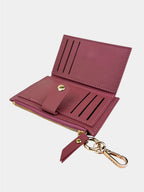 Clip Bag aus veganem Leder BURGUNDY