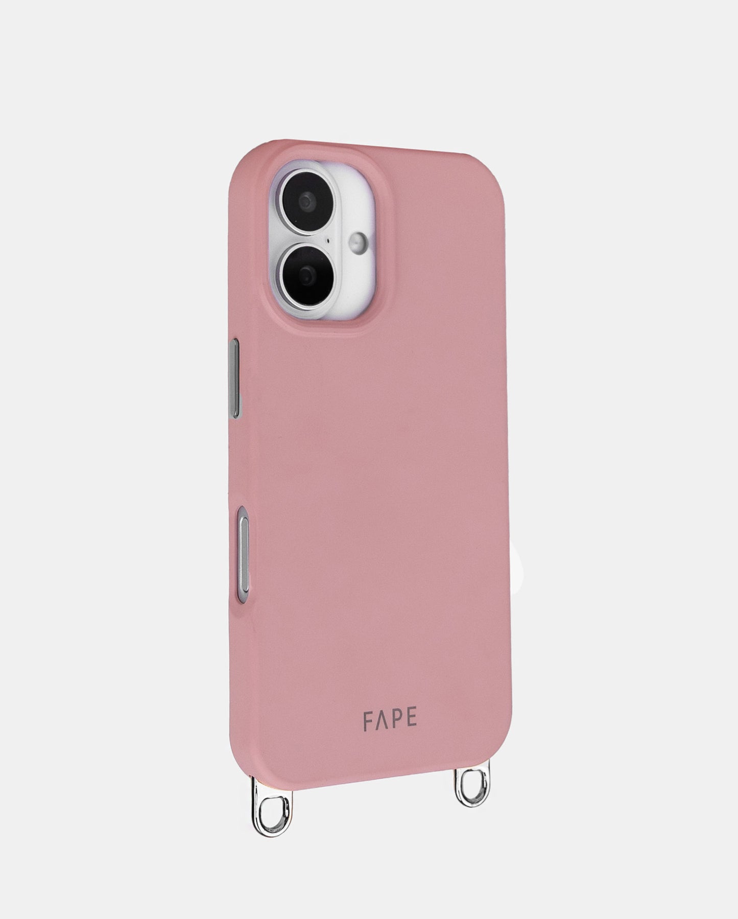 Handyhülle mit abnehmbaren silbernen Ösen - rosa